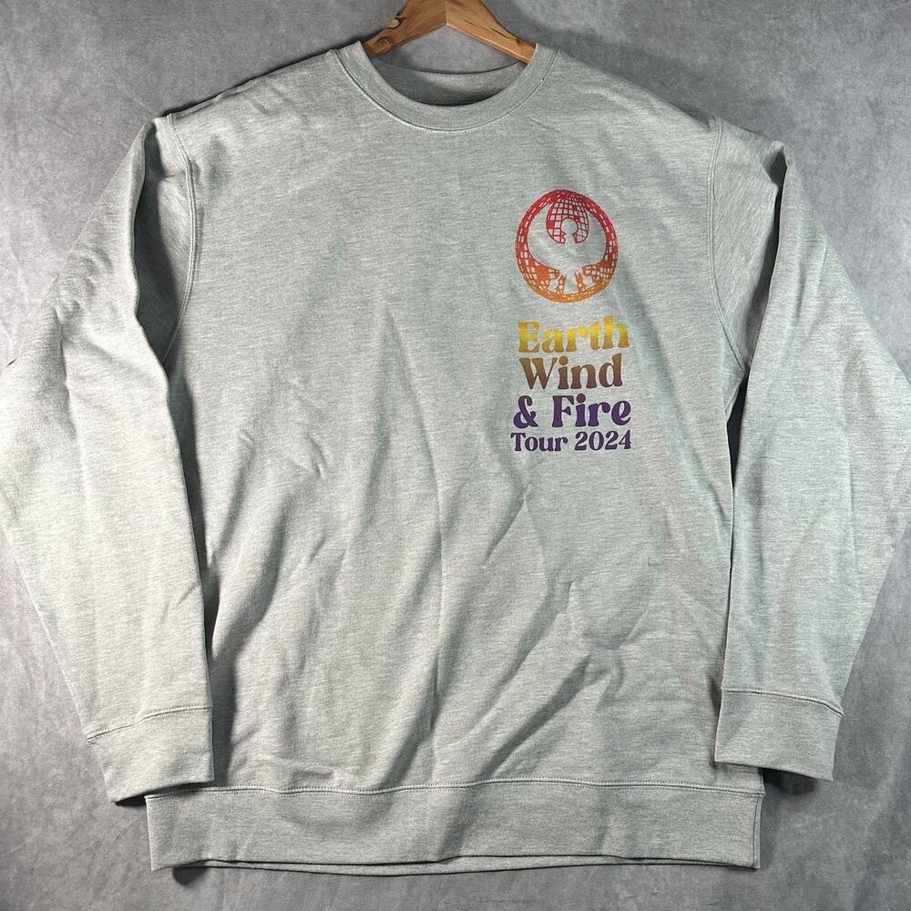 Earth Wind & Fire 2024 Tour Pullover Sweater Size XL Concert Band Tee Excellent!